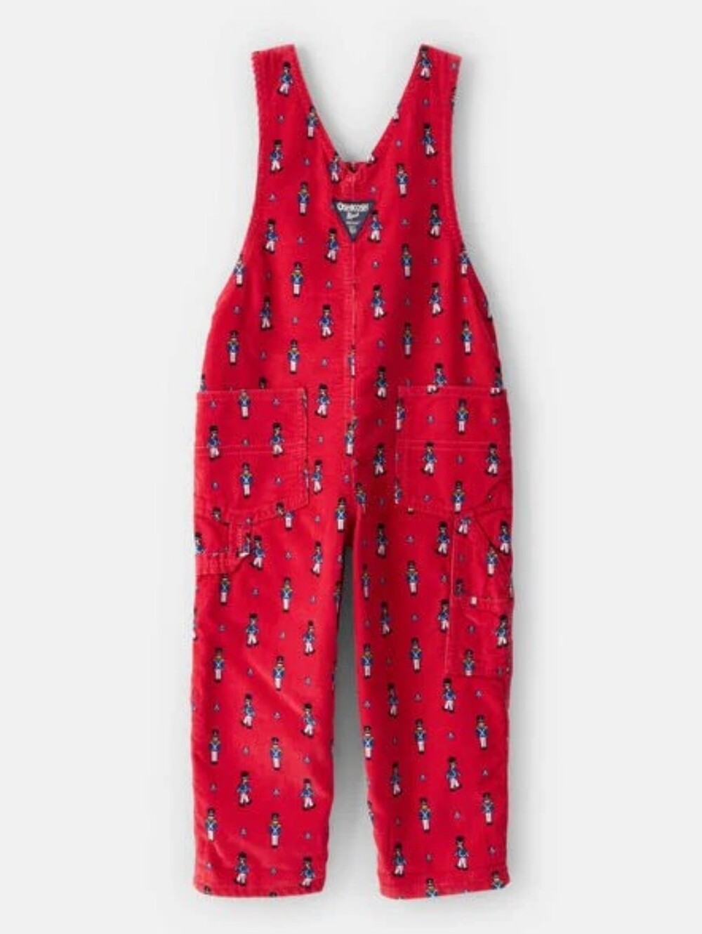 🆕️ OshKosh Nutcracker Corduroy Holiday Overalls in Red